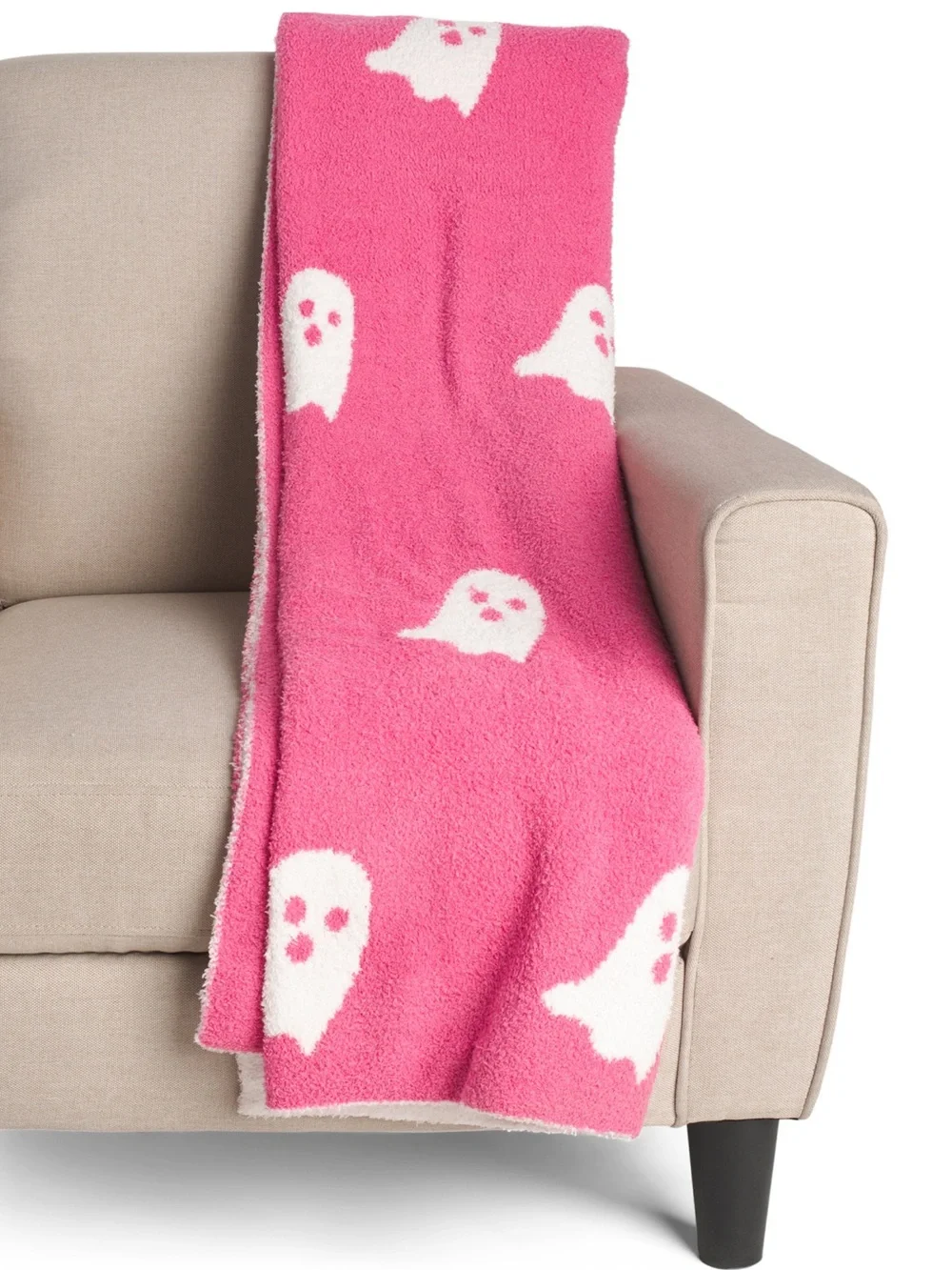CUPCAKES & CASHMERE 2Pc. Feather Ghosts Throw & Matching Oblong Pillow